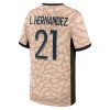 Camisola do Paris Saint-Germain Lucas Hernandez 21 Equipamento 4ª Jordan 2023-24